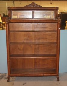 20th Century Oak Bookcase with Crest City Furniture, Rockford, Il Label