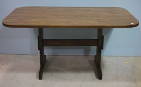 Contemporary Stretcher Base Tavern Table