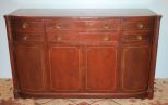 Mahogany String Inlaid Sideboard with Cookie Corners