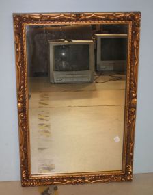 Contemporary Plastic Gold Painted Mirror