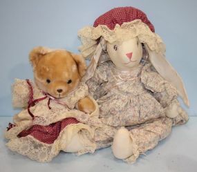 Stuffed Rabbit and Stuffed Bear