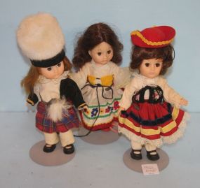 Three Plastic Alexander Style Dolls