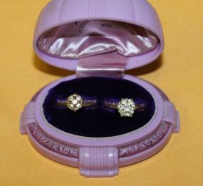 Two Diamond and Gold Rings