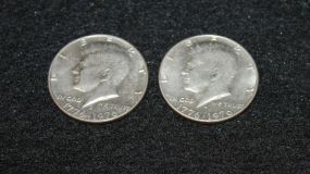 Two Bicentennial Kennedy Half Dollars 1776-1976