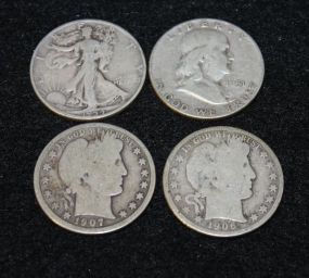 Four Half Dollar Coins