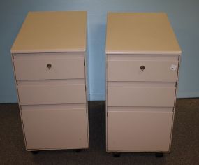 Pair Filing Cabinets on Wheels