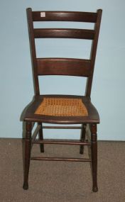 Single Oak Chair Press Cane Seat
