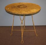 Vintage Painted Yellow Ice Cream Table