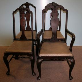 Four Queen Anne Dining Chairs