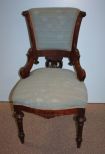 Walnut Victorian Parlor Chair