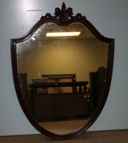 Mahogany Shield Mirror
