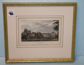 English Lithograph of Trinity College