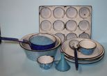 11 Piece Lot of Old Enamel