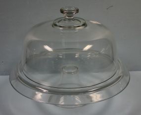 Glass Dome and Cake Stand