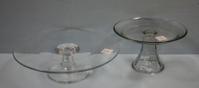 Two Glass Cake Stands