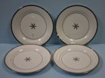 Set of Four Holiday '07 Silver Noel Plates