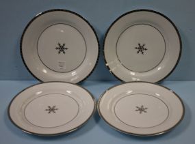 Set of Four Holiday '07 Silver Noel Plates