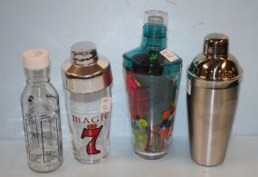Cocktail Shakers and Dressing Bottle