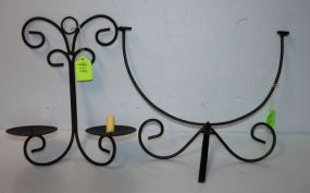 Black Iron Easel and Candlestick
