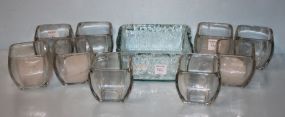 Nine Glass Candleholders