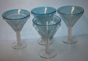 Four Sonoma Martini Glasses