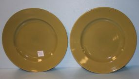 Two Green Dinner Plates