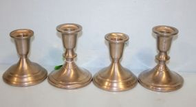 Two Pair Poole Pewter Candlesticks