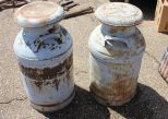 Pair of Metal Milk Cans