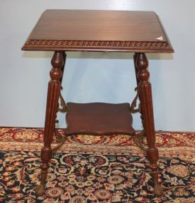20th Century Square Side Table with Ball and Claw Feet