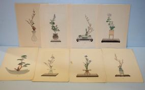 Group of Eight Vintage Prints with Oriental Motif