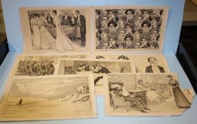 Six Original Charles Dana Gibson Prints