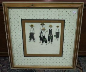 Print of Five Shaker Style Boys