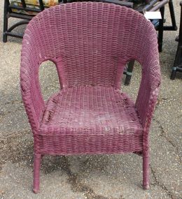 Painted Wicker Chair