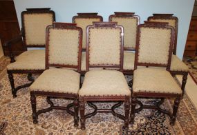 Set of Seven Mahogany Dining Chairs
