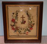 Victorian Wire Wreath in Period Frame