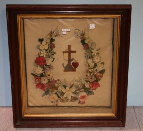 Victorian Wire Wreath in Period Frame