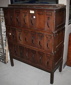 Stacking Oak File Cabinet