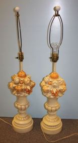 Pair of Resin Vase Lamps