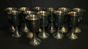 Twelve Silverplate Goblets