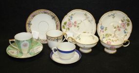 Five Demitasse Cups and Saucers