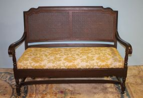 Mahogany 1940's Caneback Settee