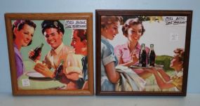 Two Coca-Cola 1950's Framed Advertisements