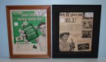 Two Framed Advertising Prints