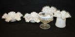 Five Milk Glass Pieces