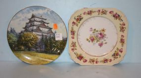 Noritake Made in Japan Plate and a Hand Painted Dominion China Square Plate