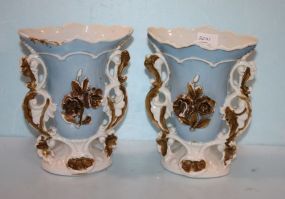 Small pair of Old Paris Flare Vases