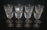 Eight Cut Glass Glasses