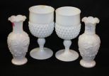 Four Milk Glass Pieces