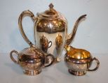 Three Piece Rogers Brothers Silverplate Tea Set