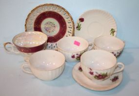 Lusterware Cup and Saucer along with Four Cups and Two Saucers